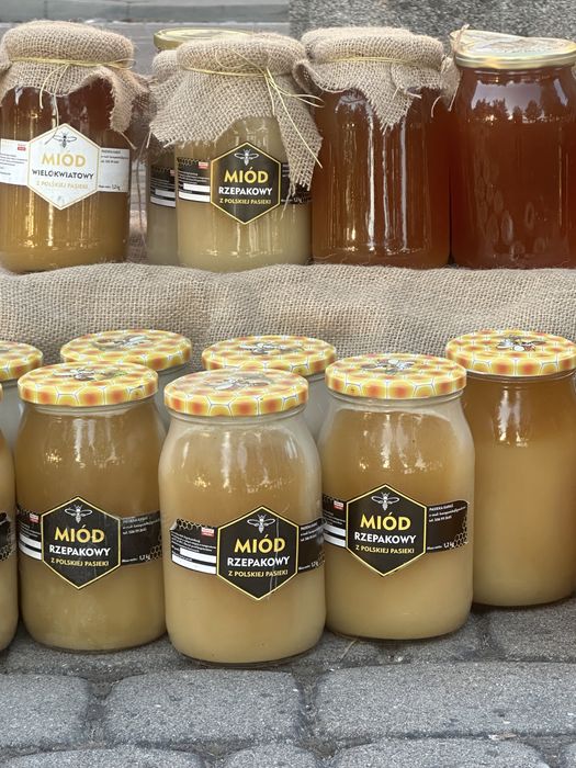 Naturalny Miód Rzepakowy Prosto z Pasieki 1,2 kg