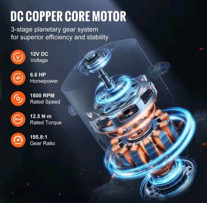 Promoção, Guincho Elétrico 12V 6.123 T/13500lbs