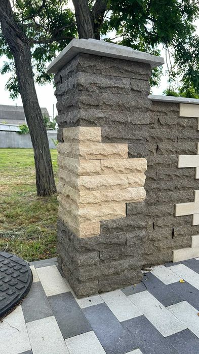 Пустотіла цегла на паркан, для стовпів паркану ТМ Євроцегла