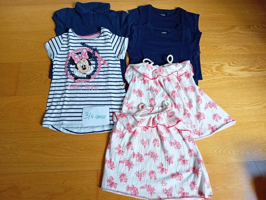 Lote de roupa de menina - 3/4 e 4/5 anos