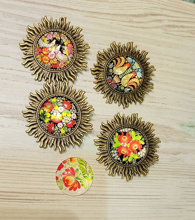 гумка для волосся резинка брошка Петриківський розпис українська симво