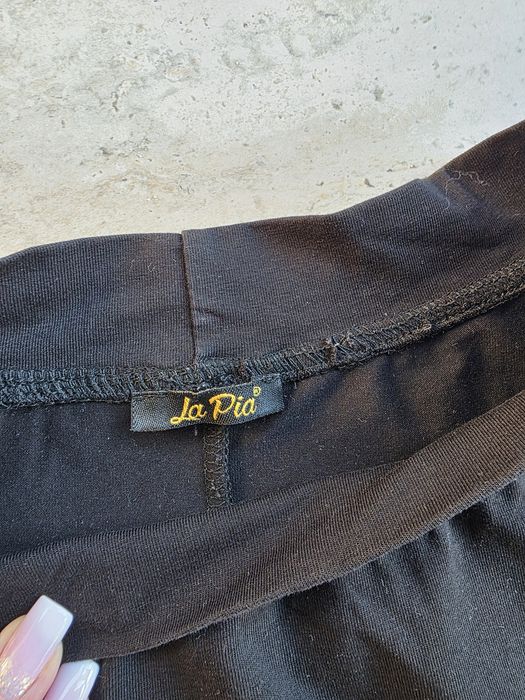 Koszulka M 38 bluzkabkrótki rękaw czarna bawełna panterka oversize