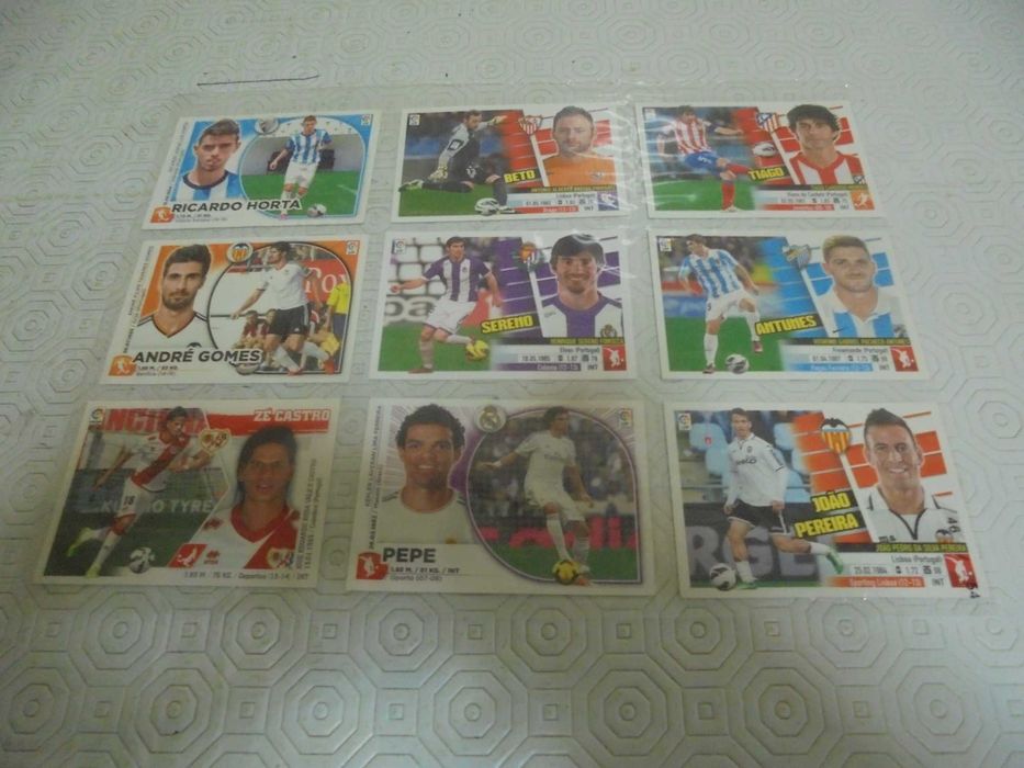 Lote de cromos de jogadores portugueses na La Liga Espanha 20...
