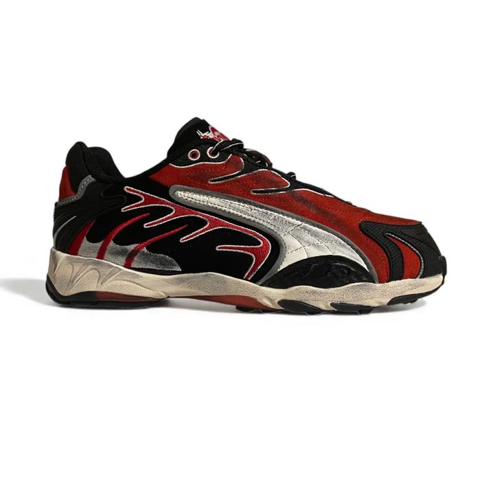 НОВИНКА‼️41-45 Puma x ASAP Rocky Inhale Distressed Black Pop Red