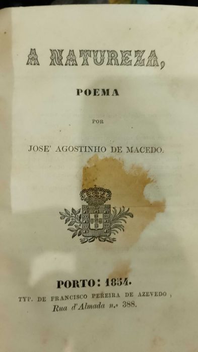 Padre José Agostinho de Macedo 1854 A Meditação etc