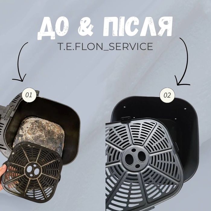 ТЕФЛОН,Тефлонування,відновлення антипригарного покриття.Тефлонирование