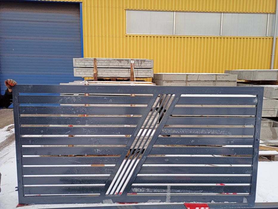 Brama dwuskrzydłowa palisadowa