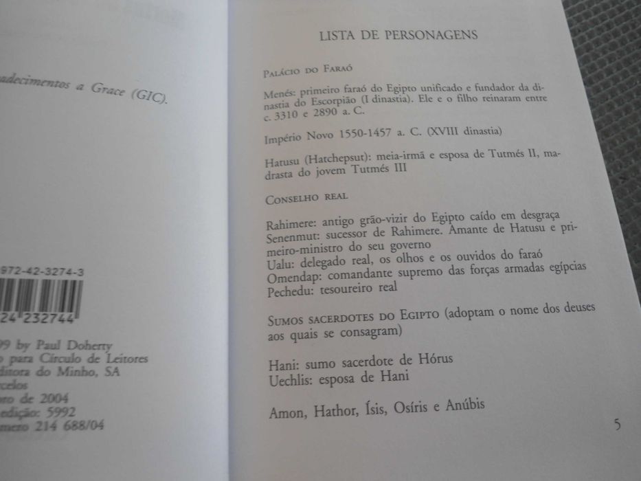 Mortes no Templo de Hórus por Paul Doherty