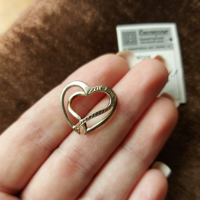 Подвеска в виде сердца Ювелирэлит