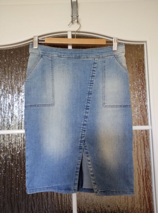 Spódnica jeansowa ołówkowa Mohito