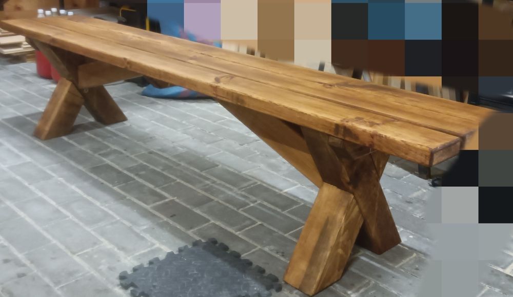 Meble ogrodowe stół + dwie ławki