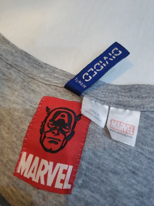 t-shirt oficjalny Marvel Captain America H&M rozm M z dziurką