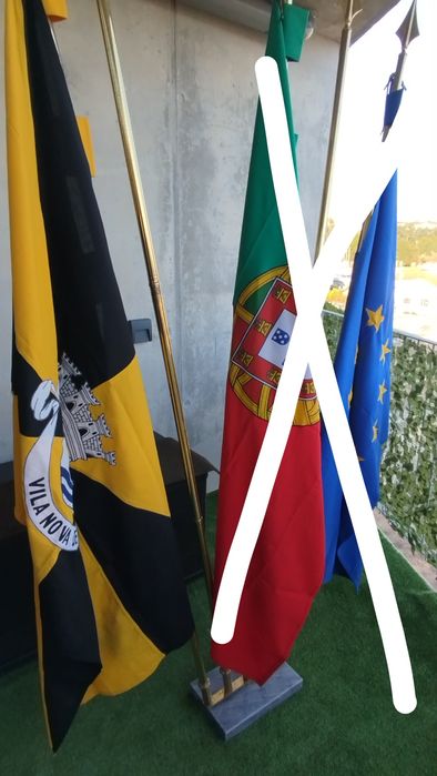 2 bandeiras tecido bordada ( 1,55 x 0,88 m )