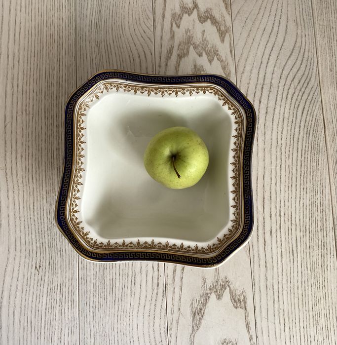 Салатник Wedgwood фарфоровый редкий кобальт позолота