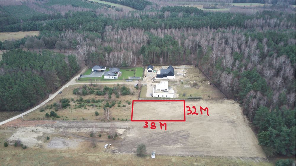 Działka budowlana 1216m2 Chrusty