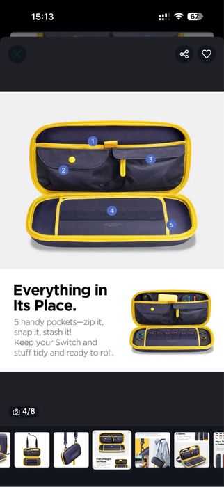 Футляр  Spigen Nano Pop Pro Pouch до Nintendo Switch 2 Blueberry Navy