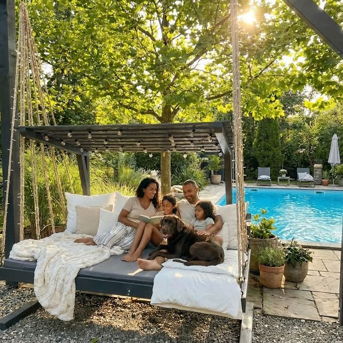 cama-baloiço /cama de jardim