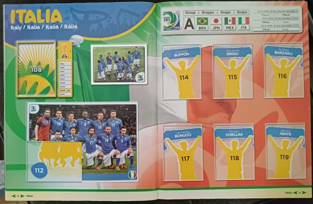 Caderneta de Cromos – Taça das Confederações - BRASIL 2013
