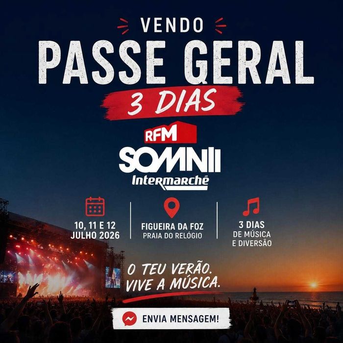 Passe Geral de 3 dias RFM Somnii 2026