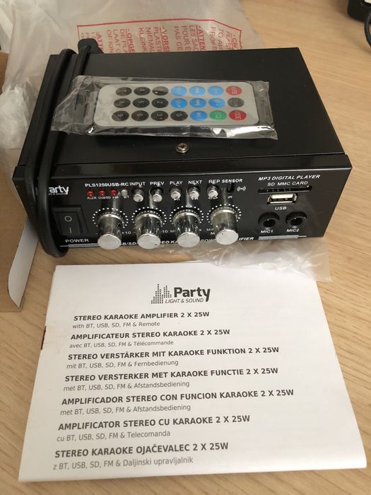 Amplificador karaoke com bluetooth