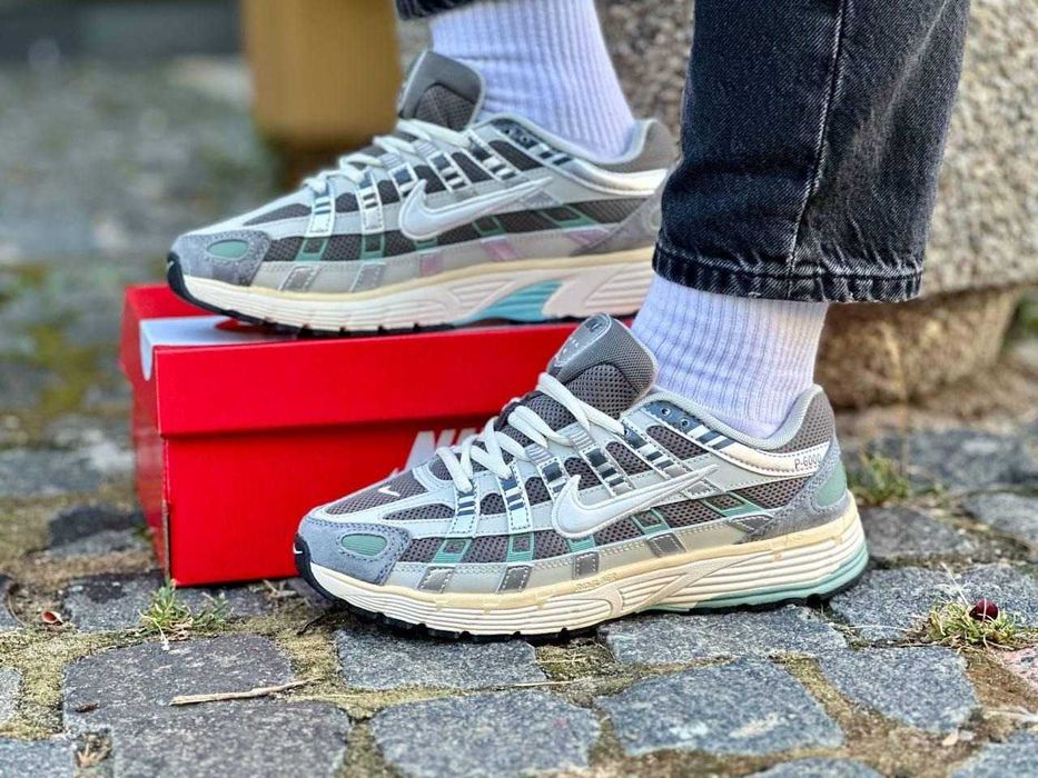 Кроссовки Мужские Nike P6000 Grey Beige Green/Кросівки Чоловічі Найк