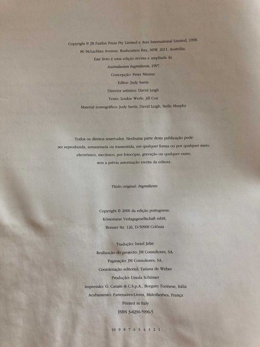Enciclopédia "Ingredientes" – Loukie Werle e Jill Cox (384 pág.)
