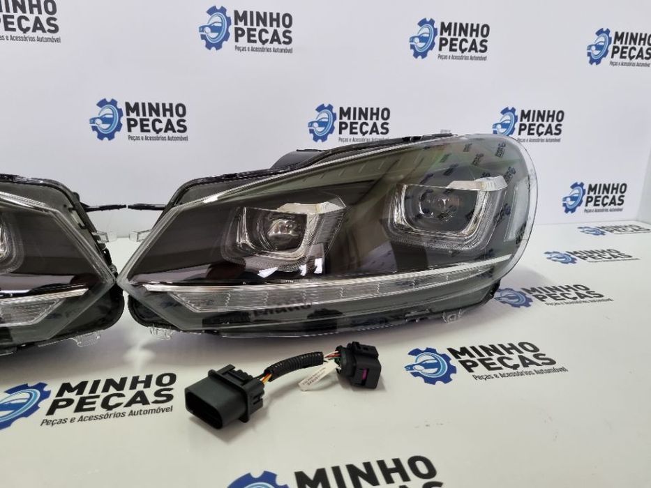 Faróis Golf 6 3D LED DRL U