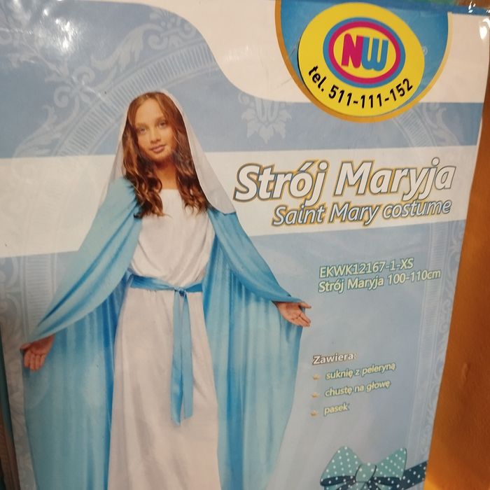 Kostium Maryja na Jasełka 100/110 wysyłka