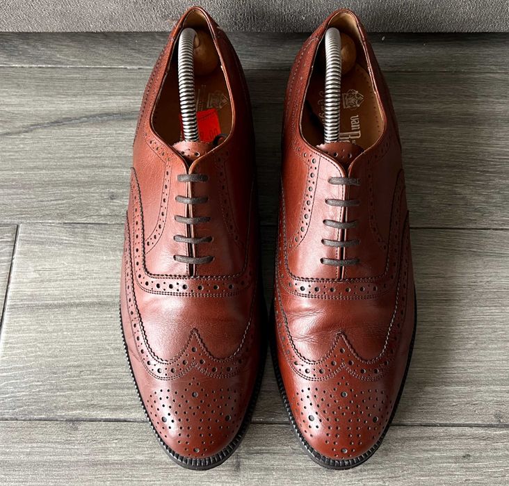 Van Bommel 43 Нідерланди Шкірян Броги Оксфорди Коричневі Чоловіч Туфлі