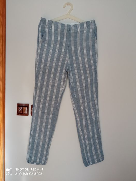 MANGO spodnie letnie, wiskoza+bawełna+len rozm.XS/34