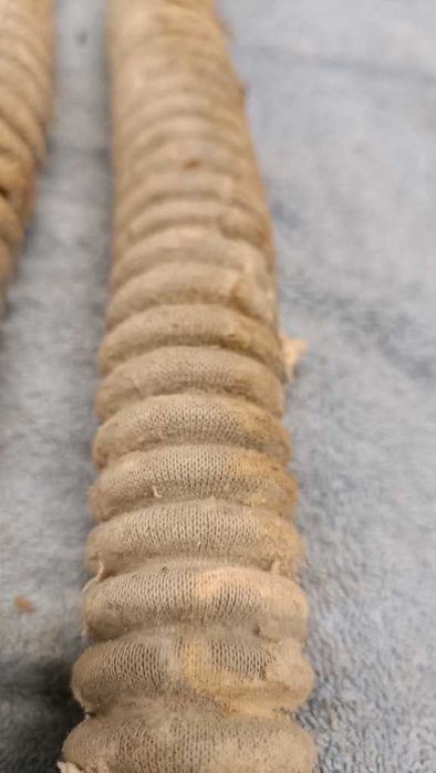 Rura do maski p.gaz w oplocie z materiału. Lata 50