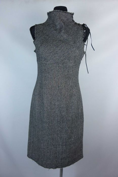 Topshop grubsza sukienka midi z wool 10 / 36