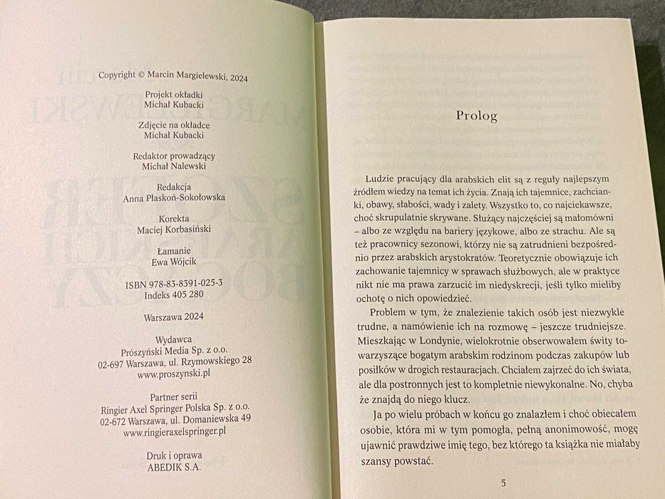 Książka Szofer arabskich bogaczy, Marcin Margielewski