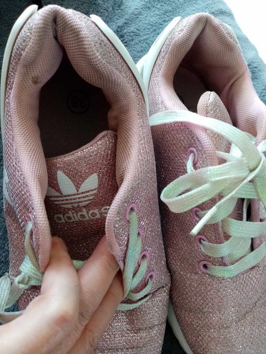 Buty adidas brokatowe różowe rozmiar 38