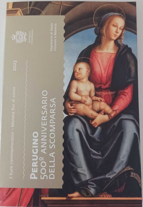 2023 San Marino 2 Euro - Morte de Pietro Perugino 500 Anos (BNC)