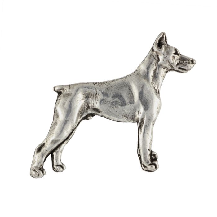 Doberman pin posrebrzony w pudełku Art-Dog