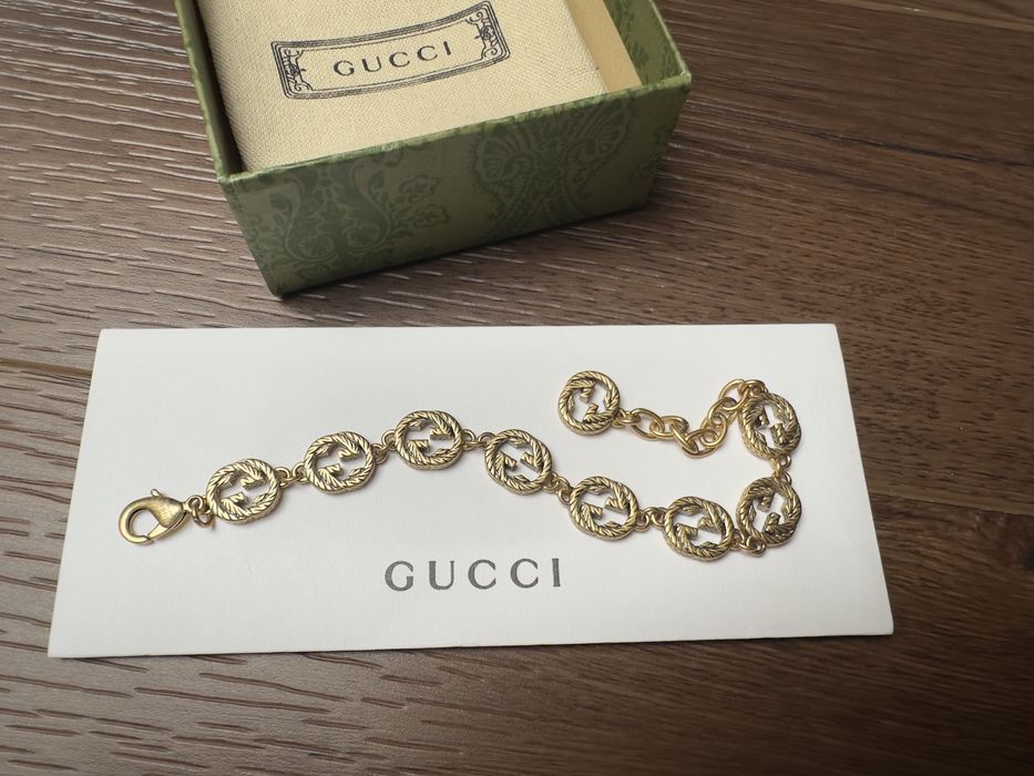 Bransoletka Gucci stare złoto