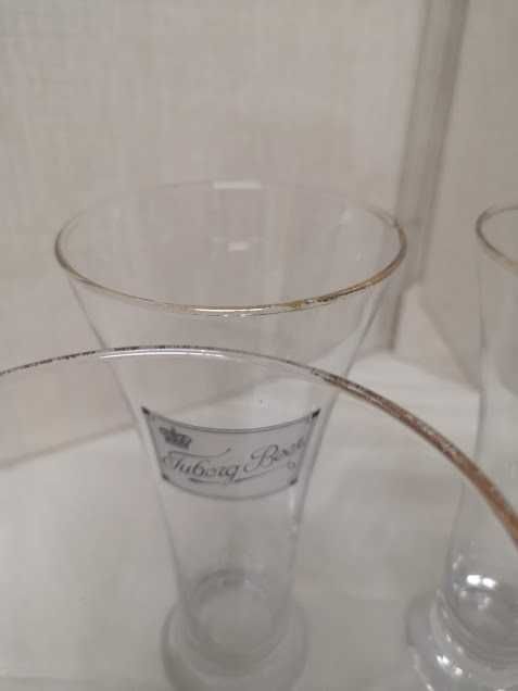 Conjunto de copos antigos da cerveja Tuborg Beer