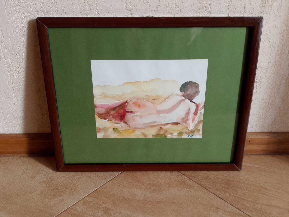 Akwarela ,akt kobiecy