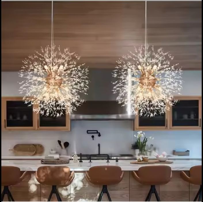 Lampa wisząca lampa sufitowa LED żyrandol złoty