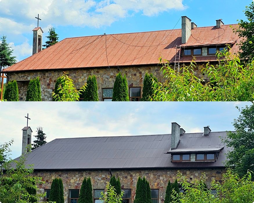 Malowanie dachów natryskowo wolne terminy gwarancja  Piotrków Bełchatów Tomaszów Radomsko
