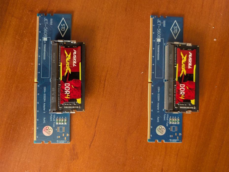 Перехідники адаптери RAM з SO-DIMM на DIMM (DDR4)