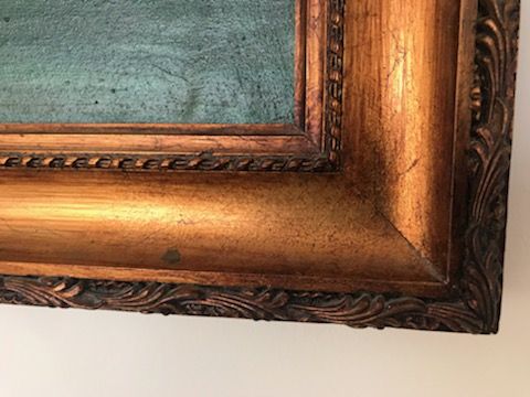 obraz olejny na płótnie XIX wiek 81x130cm