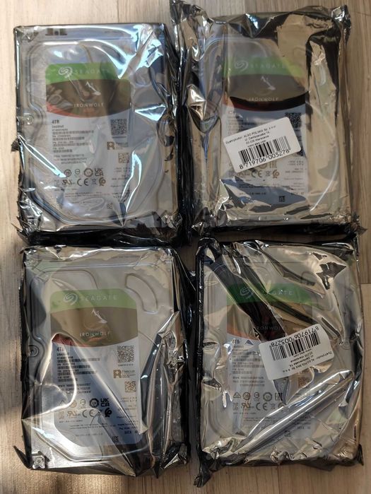 Nowe dyski Seagate IronWolf ST4000VN008 4TB - Szt. 4