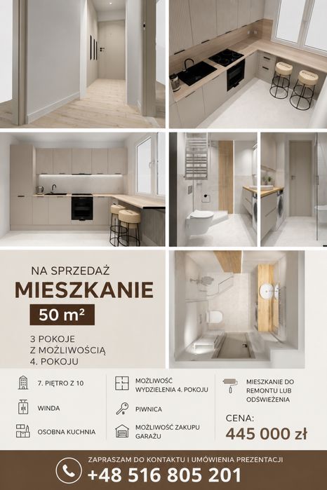 Na sprzedaż mieszkanie 50m ZAODRZE