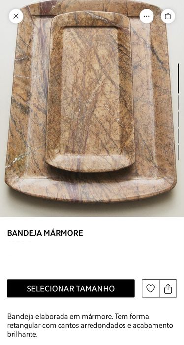 Bandeja Mármore Zara Home NOVO