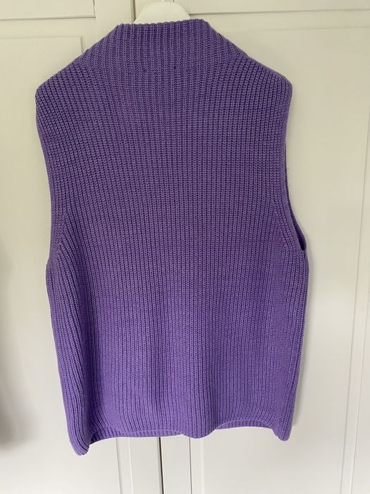 Olsen sweter pol golf bezrekawnik kamizelka lila liliowy 40 L 42 XL