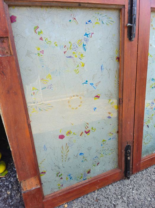 Vitral Janela Madeira Sucupira 1.20mt x97,5cm