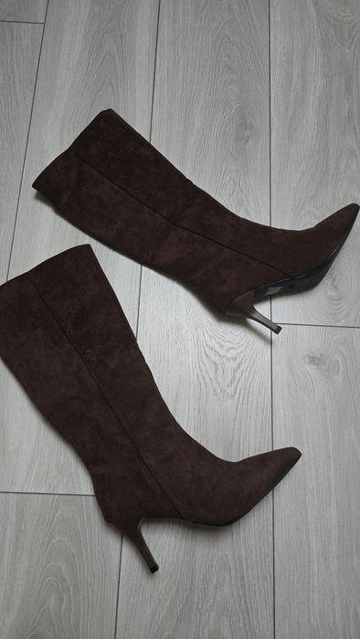 Kozaki szpilka 36 czekoladowe brąz nowe