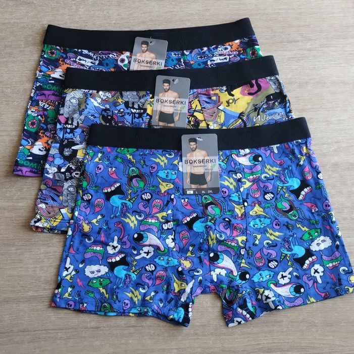 3×męskie bokserki M